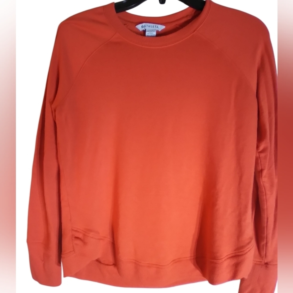 Athleta  Orange Sweater Size XS Athleisure Athletic Fall Comzy Comfy